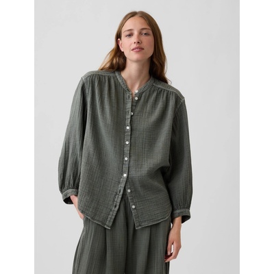 Gap mušelínová oversize košile zelená