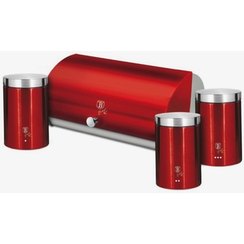 Berlingerhaus Кутия за хляб и комплект от три купички за храна BERLINGERHAUS Burgundy Metallic Line Berlingerhaus | Cherven | Home | UNI