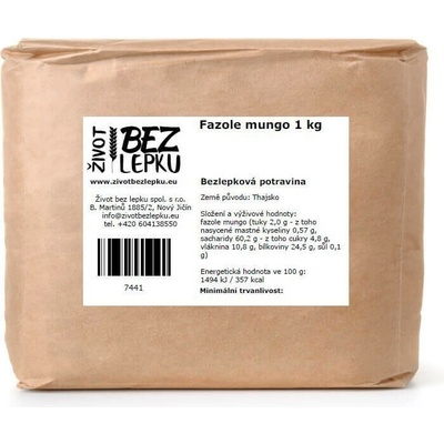 Život bez lepku Fazole mungo 1 kg