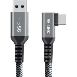  Mobilly кабел за Meta Quest 3, Quest 2, Oculus Link, USB-C 3.2 Gen 1/USB-A, дължина 7m, оплетен (USB3,2GEN1 to Type-C VR link)