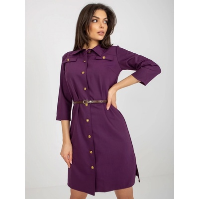 Lakerta košilové šaty LK-SK-507833.22 tmavě fialové