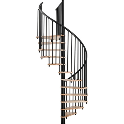 Minka STAIRS Kombinované točité schodisko Spiral Smart buk/čierna pr. 100 cm