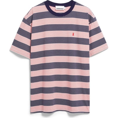 Armedangels Мъжка тениска ARMEDANGELS Maarkos Multi Stripes T-shirt - Tinted Navy / Oatmilk (216-8461-0212)