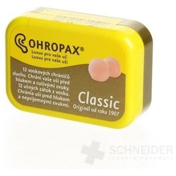 Ohropax Classic ušné vložky v krabičke 1x12 ks