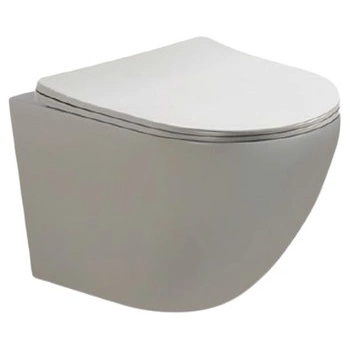 Image 1 of Inter Ceramic Конзолна тоалетна чиния 4937gray миа сива мат (4937mg gray)