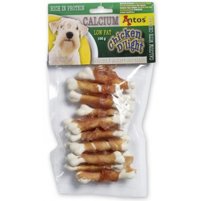 Chicken D'light Calcium -Кучешко лакомство кокалчета с пилешко и калций, 100 гр
