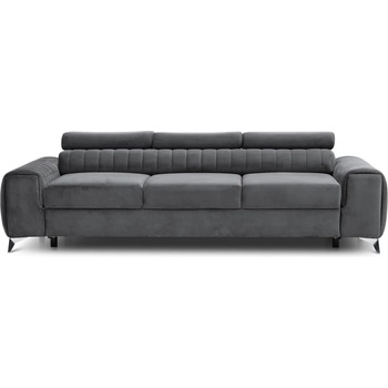Eltap Тъмносив кадифен разтегателен диван 261 cm Laurence - ELTAP (SO-LAU-06NU)