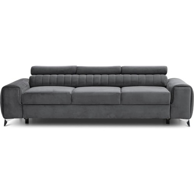 Eltap Тъмносив кадифен разтегателен диван 261 cm Laurence - ELTAP (SO-LAU-06NU)