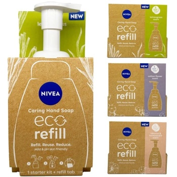 Nivea Eco Refill Разтворим течен сапун за ръце 3х250мл - Хибискус и орлови нокти (3252)