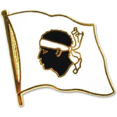 Odznak (pins) 20mm vlajka Korzika - farebný