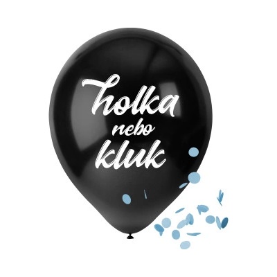 Albi Balónek latexový s modrými konfetami kluk