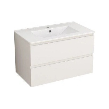 InterCeramic PVC шкаф за баня InterCeramic ALFIO 8045-50 - стенен, с керамична мивка и soft-close механизъм (ALFIO 8045-50)