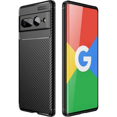 GKK Силиконов Калъф за Google Pixel 7 Pro, New Carbon Case, Черен (5901023019890)