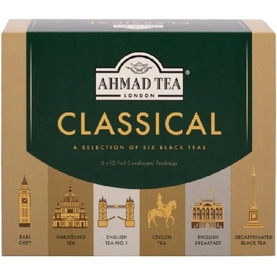 Ahmad Tea Klasická sada šesti černých čajů 6 x 10 sáčků