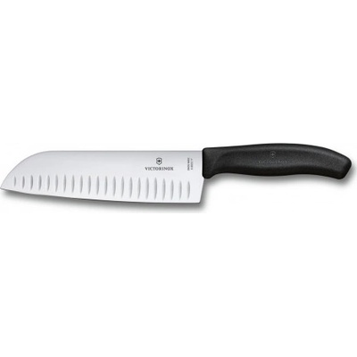 Victorinox japonský fibrox s výbrusom proti lepeniu 6.8523.17 Santoku 17 cm, Varianta čierna