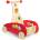 Hape Дървена количка за прохождане Hape - Със зъбни колела и сметало (H0370)
