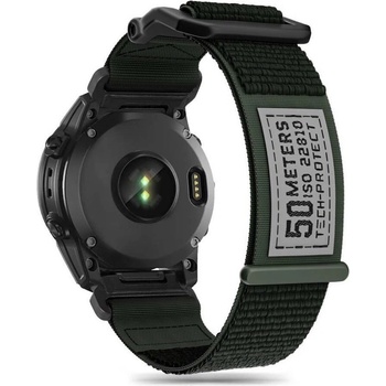 Tech-Protect Scout Watch Strap - изключително здрава текстилна каишка за Garmin Fenix 7, Fenix 6 Pro, Fenix 6, Fenix 5 (зелен)