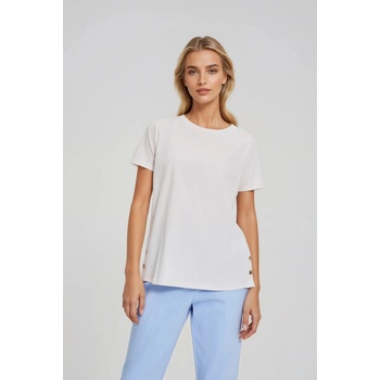 Moodo Бяла блуза с декоративни копчета Moodo Moodo | Byal | ЖЕНИ | XXL