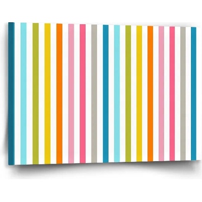 Sablio Obraz Farebné prúžky - 90x60 cm