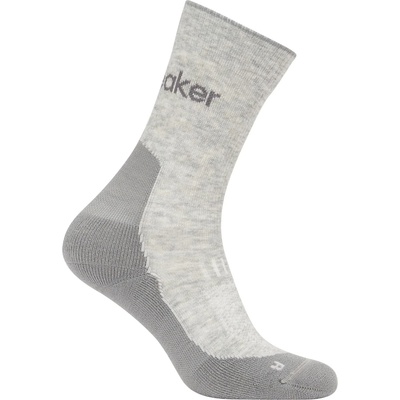 Icebreaker Дамски туристически чорапи Icebreaker Women's Merino Hike+ Light Crew Walking socks - Blizzard Heather / Alloy - размер 35-37 (EU) (201-9235-0511)