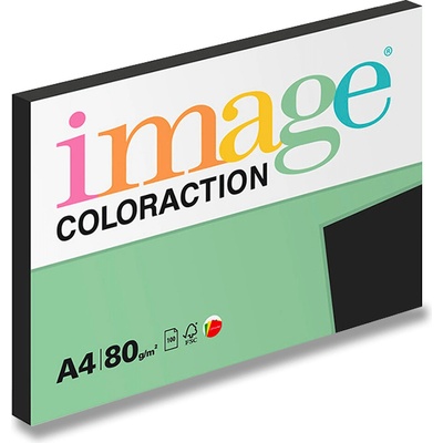 Farebný papier Image Coloraction A4 80g čierny 100 hárkov