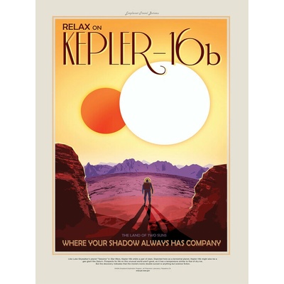 autor Plagát, Obraz - Relax on Kepler 16b (Retro Intergalactic Space Travel) NASA, 30 × 40 cm