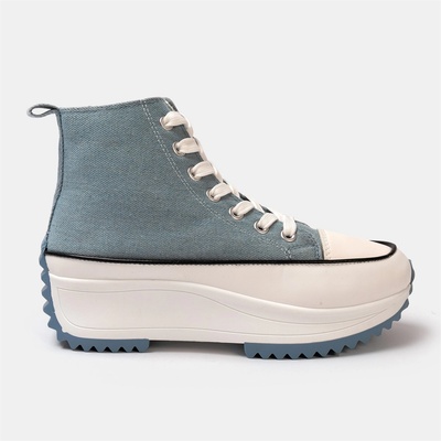 Firetrap Дамски високи кецове Firetrap Platform Hi top Ladies Trainers - Blue