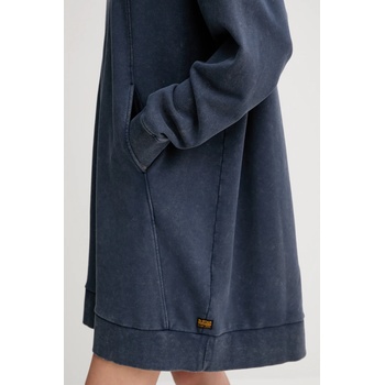 G-Star RAW Памучна рокля G-Star в синьо къса с уголемена кройка D27165. D969 (D27165.D969)