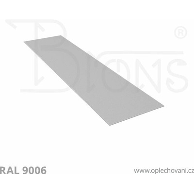Brons Rovinný plech 500 x 2000 mm stříbrná