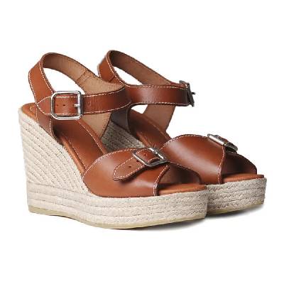 Сандали на платформа Toni pons Olga esparto wedge sandals - Brown (Leather)
