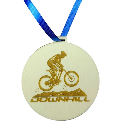 Medaile downhill stuha: modrá