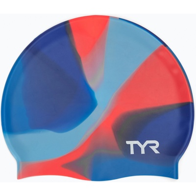 TYR Детска шапка за плуване TYR Tiedye Silicone Multicolour Jr blue/orange