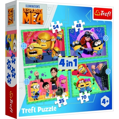 TREFL Já padouch 4 Šílení Mimoni 4v1 35,48,54,70 dílků