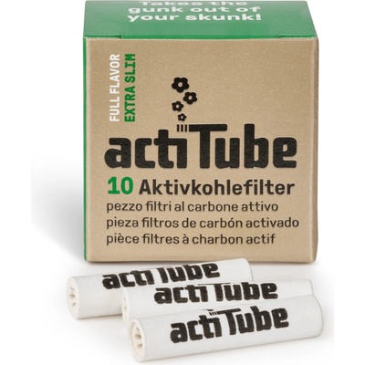 ActiTube Extra Slim uhlíkové filtre 10 ks 6 mm