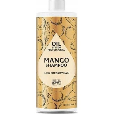 Ronney Professional Oil System Šampón na vlasy s nízkou pórovitosťou Mangoo 1000 ml