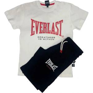 Everlast Short sleeve set - White / Black (Off White/Black 01)