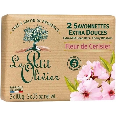 Le Petit Olivier extra jemné mydlo Třešňový květ 2 x 100 g