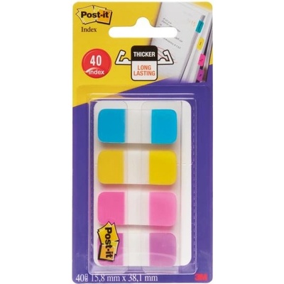 POST-IT Záložky Post-it Index úzky extra silný15,8x38,1mm