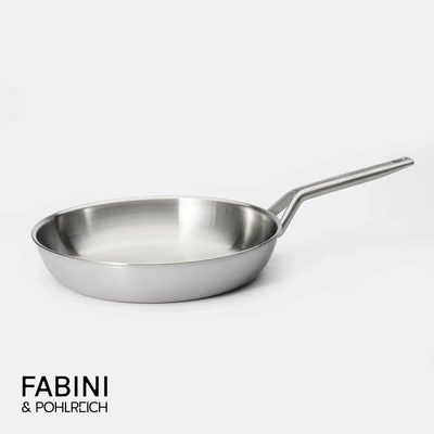 Panvica FABINI & Pohlreich 2.0, ø 30 cm - Nerezová beznitová panvica z viacvrstvovej nerezovej ocele bez pokrievky