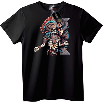 NOONEBRAND Тениска Ацтекски Воин Череп - XS, Black