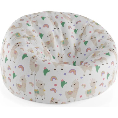 Sablio Sedací vak Cocoon Roztomilé lamy - 75 x 45 x 35 cm