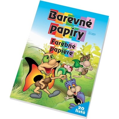 Farebný papier školský 20 listov