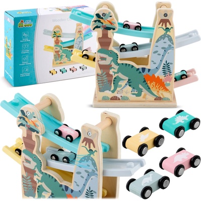 Ricokids Dřevěná hračka s autíčky RK-867
