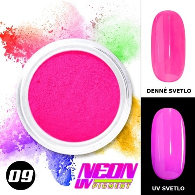Allepaznokcie neónový pigment ružový 09