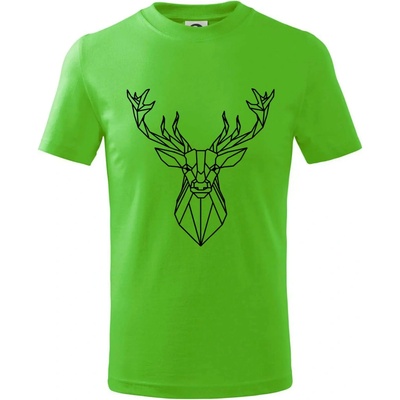 Geometria Veľký jeleň tričko detské Apple Green