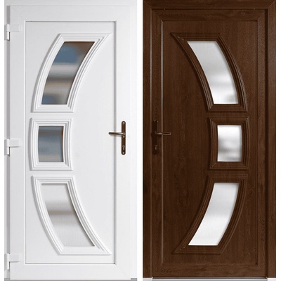 OknaDvereNaMiru.cz Vchodové plastové dveře Celia zlatý dub / bílá levé otevírání dovnitř 100 x 210 cm – Zboží Mobilmania