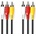 Nedis CVGL24300BK20 композитен видеокабел 3x RCA щепсел - 3 RCA щепсела, 2 м (CVGL24300BK20)