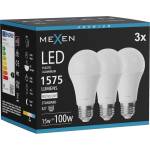Mexen Nova 3x LED крушка E27, A60, 15W, Неутрална - 4000K, 1575 lm - L100-E27-1540-01x03 (L100-E27-1540-01x03)