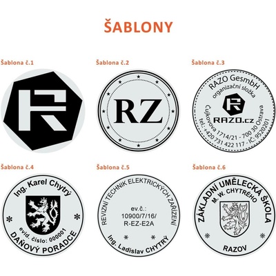 RAZO Štoček do razítka o průměru Ø 38 mm (R-538; R-538D; 4638)