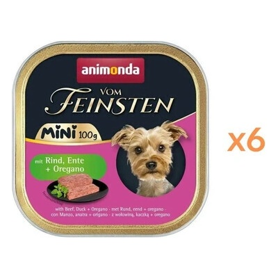 Animonda Vom Feinsten Mini s hovädzím kačacím mäsom a oreganom 6 x 100 g